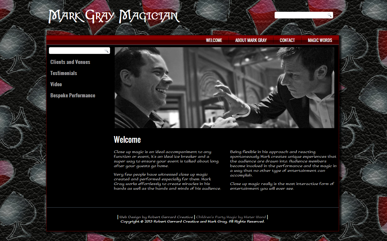 Mark Gray Magician Website Mark Gray Magician Website