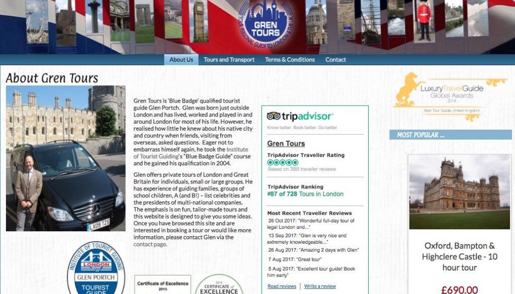 Grentours Website Screenshot Dec 2017